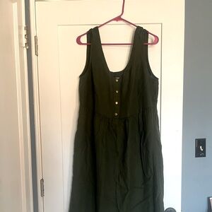 Not Perfect Linen Valley Front Midi Dress